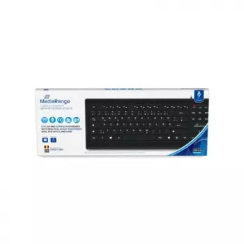 MediaRange MROS101-BE tastatūra mājām USB AZERTY Beļģu melna pilna izmēra 107 taustiņi