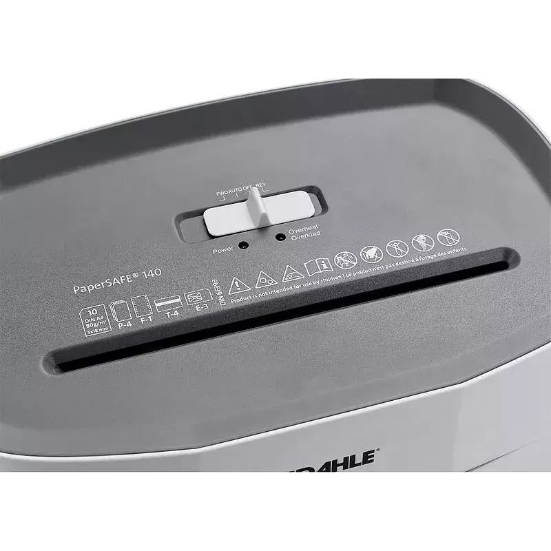 Papīra smalcinātājs Dahle PS 140 šķērsgriezuma smalcināšana 65 dB melns pelēks