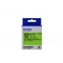 Epson etiķešu kasetne Fluorescent LK-4GBF melns/zaļš 12 mm (9 m)