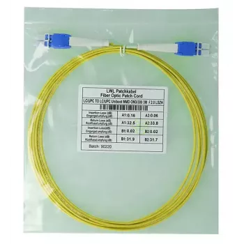 BlueOptics SFP8181BU1MK InfiniBand optiskās šķiedras kabelis 1 m LC Dzeltens