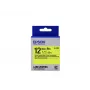 Epson Label Cartridge Fluorescent LK-4YBF Melns/dzeltena 12mm (9m)