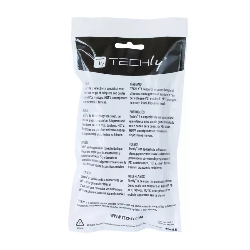 Techly 5m High Speed HDMI kabelis with Ethernet A/A M/M Melns ICOC HDMI-4-050