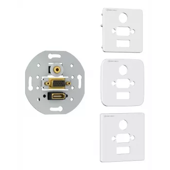 Kontaktligzda HDMI VGA 3,5 mm Kindermann 7456000586