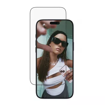 Ekrāna aizsargs PanzerGlass SAFE. priekš iPhone 17 Pro Max – Īpaši plata PET plēve ar melnu rāmi, EasyAligner, izturīgs pret skrāpējumiem un triecieniem