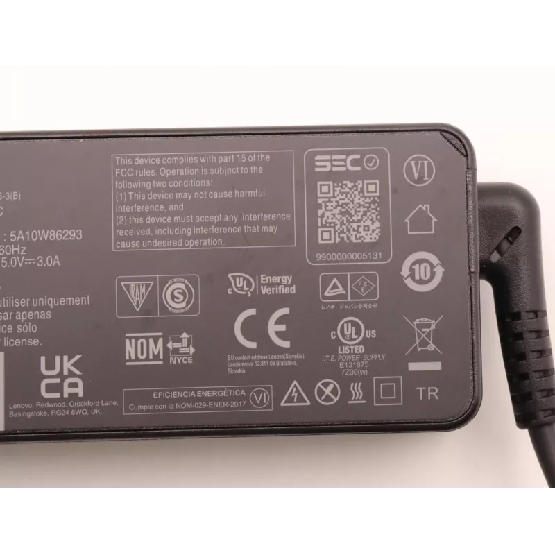 Lenovo 5A10W86293 barošanas adapteris/invertors Iekštelpām 45 W Melns