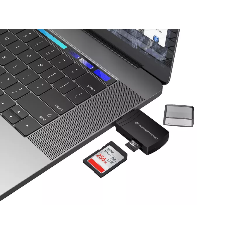 Conceptronic BIAN06B SD TF/MicroSD 4.0 karšu lasītājs, UHS-II, USB 3.0, 5Gbps