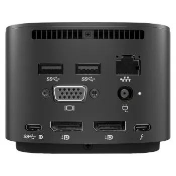 HP Thunderbolt Dock G2 ar kombinēto kabeli, vadu, melns