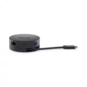 DELL Mobile Adapter DA300 Vadu USB 3.2 Gen 2 (3.1 Gen 2) Type-C Melns