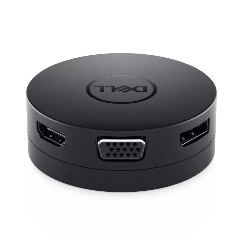 DELL Mobile Adapter DA300 Vadu USB 3.2 Gen 2 (3.1 Gen 2) Type-C Melns