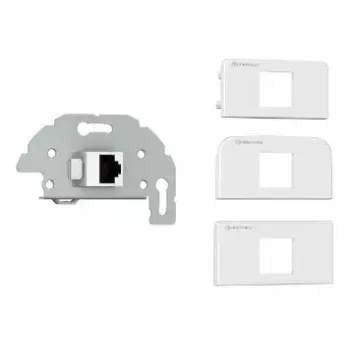 RJ-45 kontaktligzda Kindermann 7456000523 pelēka balta