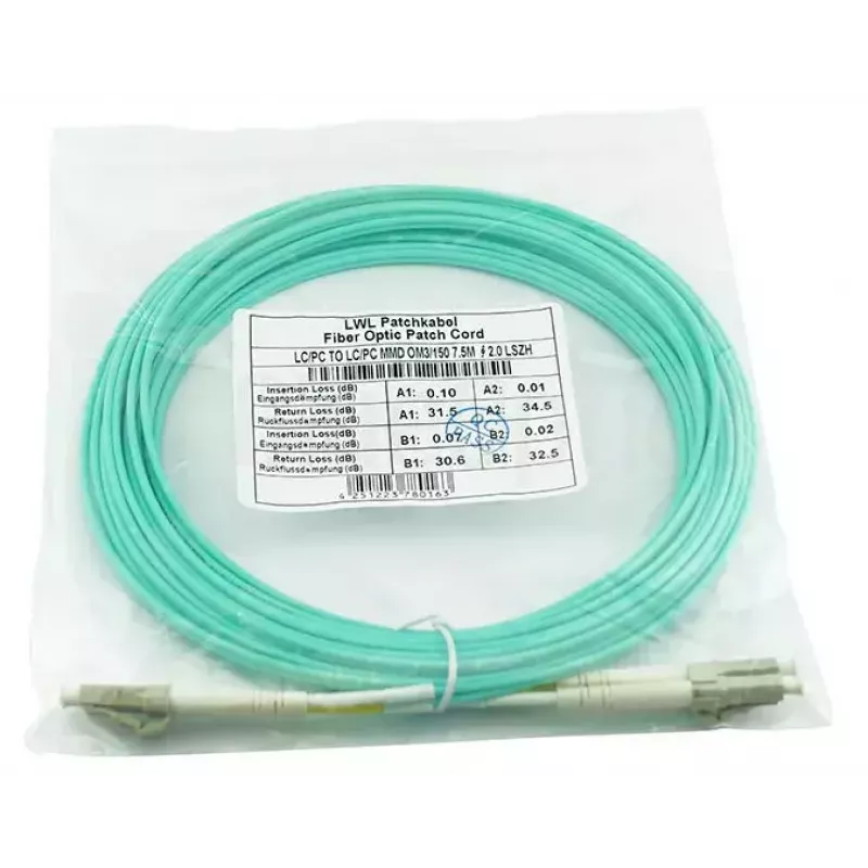 BlueOptics BK840A InfiniBand optiskās šķiedras kabelis 5 m LC Aqua OM3