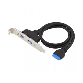 Conceptronic EMRICK11B 19 kontaktu ligzda uz divām USB-A ligzdām USB 3.0 adapteris