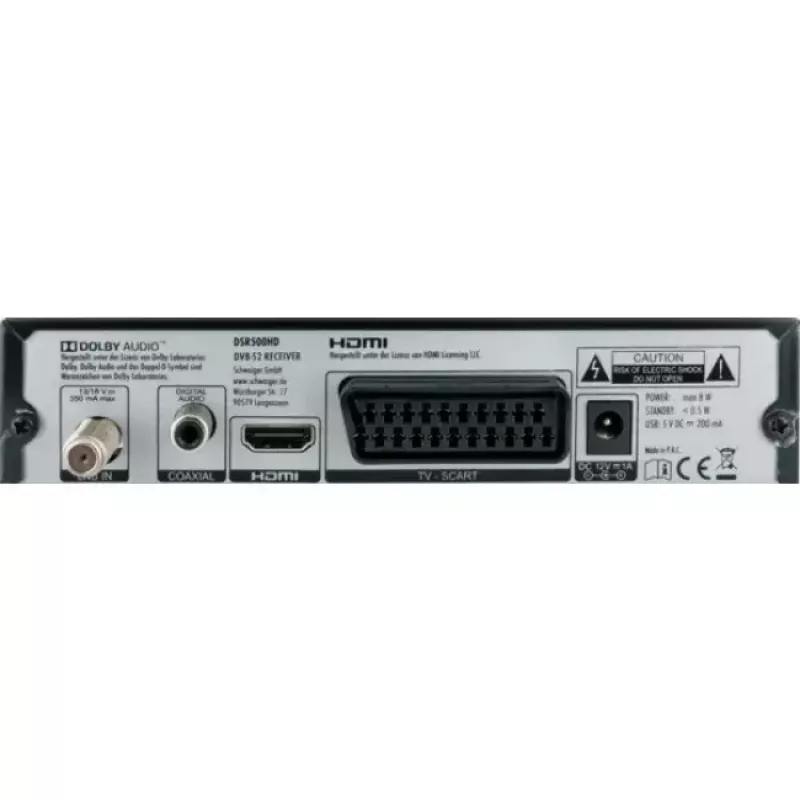 Set-top box Schwaiger DSR500HD kabelis Full HD Melns