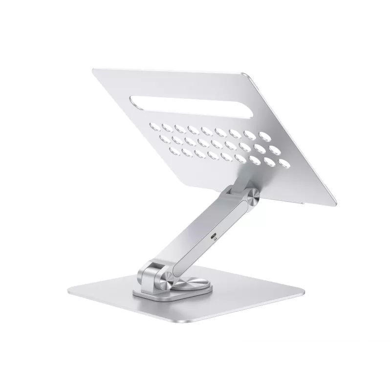 Conceptronic DONN27G, klēpjdatora statīvs, sudraba krāsa, alumīnijs, 360°, USB 3.2 Gen 1 (3.1 Gen 1) Type-C, 5000 Mbit/s