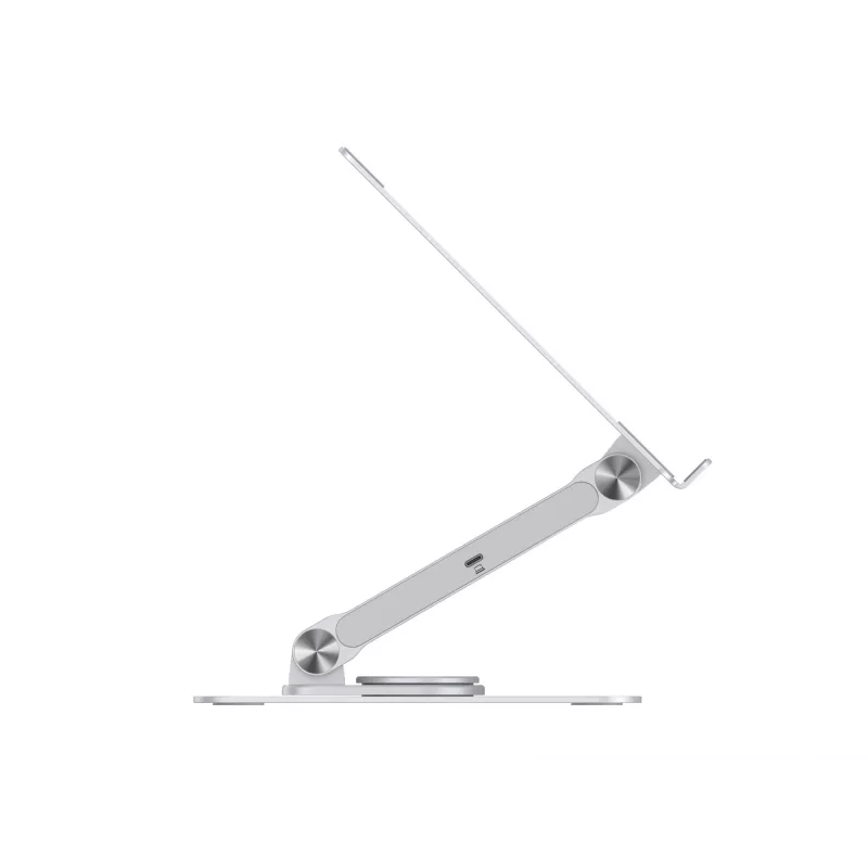 Conceptronic DONN27G, klēpjdatora statīvs, sudraba krāsa, alumīnijs, 360°, USB 3.2 Gen 1 (3.1 Gen 1) Type-C, 5000 Mbit/s