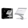 Conceptronic DONN27G, klēpjdatora statīvs, sudraba krāsa, alumīnijs, 360°, USB 3.2 Gen 1 (3.1 Gen 1) Type-C, 5000 Mbit/s