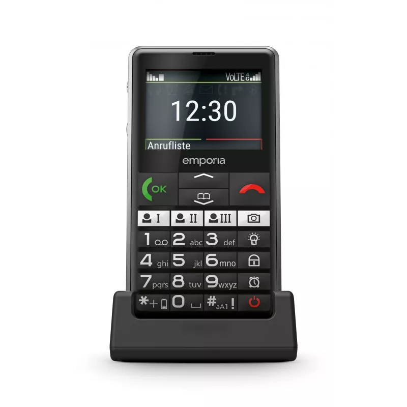 Emporia emporiaPURE-LTE 5.87 cm (2,31 collas) 107 g Melns Senioru tālrunis