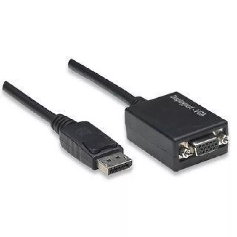 Techly DisplayPort DP uz VGA adapteris M F IADAP DSP-250, 0,07 m, DisplayPort, 2 x VGA (D-Sub), vīr., siev., 1920 x 1200 pikseļi