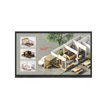 LG CreateBoard standarta interaktīvā tāfele 190.5 cm (75 collas) 3840 x 2160 pikseļi skārienjūtīgs ekrāns melns