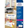 Vizītkaršu lapas Avery Zweckform C32026-25, 85×54 mm, balts kartons, 25 kartītes