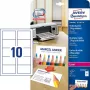 Vizītkaršu lapas Avery Zweckform C32026-25, 85×54 mm, balts kartons, 25 kartītes