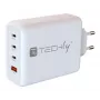 Techly IPW-PD140W-WH mobilās ierīces lādētājs Ārējais akumulators, Viedtālrunis, Planšetdators, Universāls Balts Maiņstrāva Ātrā uzlāde Iekštelpu