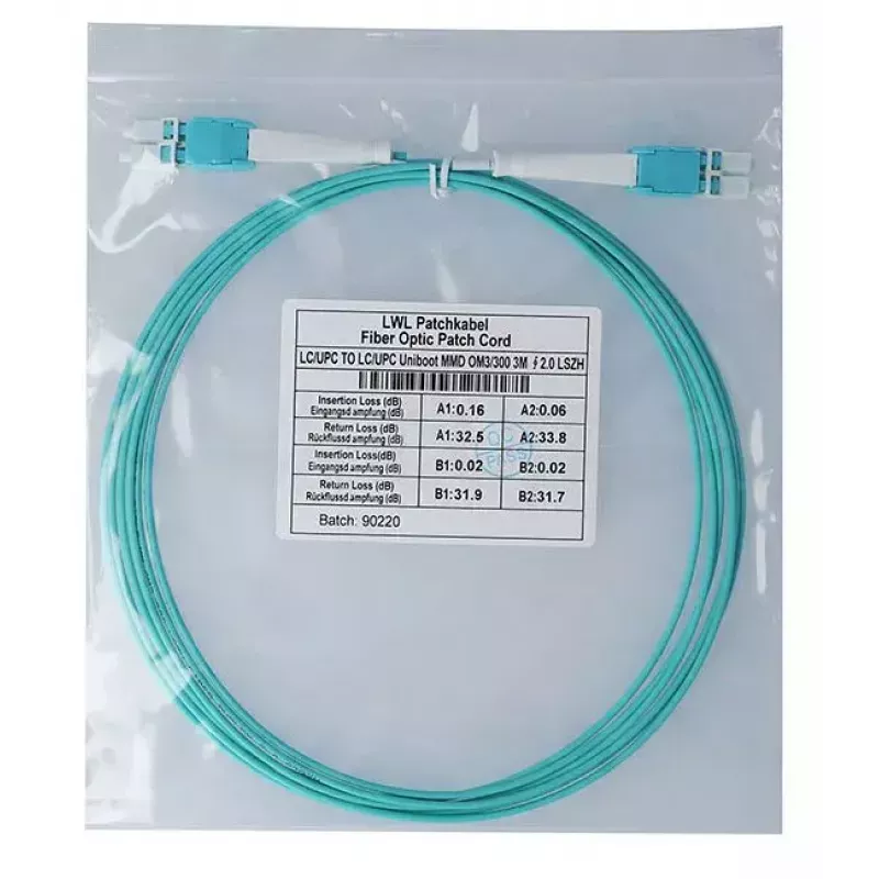 BlueOptics InfiniBand/optiskās šķiedras kabelis 3 m LC LC/APC Aqua