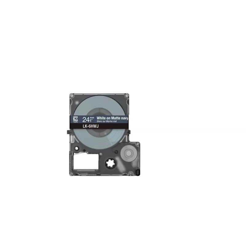 Etiķešu lente Epson LK-6HWJ tumši zila balta termiskās pārneses 2,4 cm