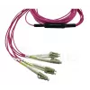BlueOptics CBL-MPO12-4LC-OM4-10M InfiniBand optiskās šķiedras kabelis 10m MPO/UPC 4x LC Duplex/UPC