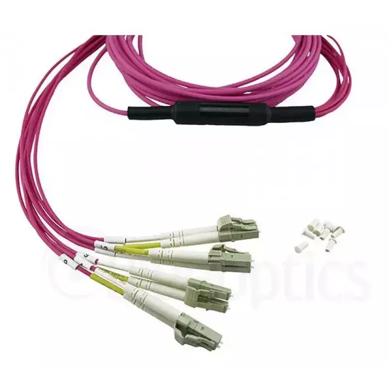 BlueOptics CBL-MPO12-4LC-OM4-10M InfiniBand optiskās šķiedras kabelis 10m MPO/UPC 4x LC Duplex/UPC