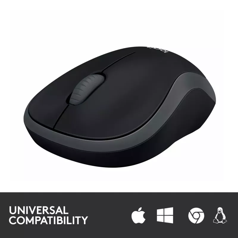 Logitech M185 Swift bezvadu pele, pelēka