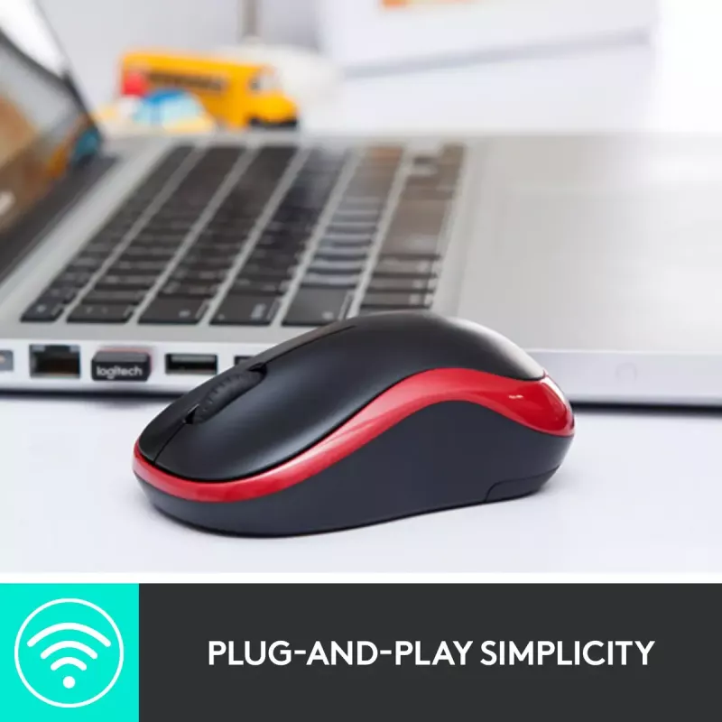 Logitech M185 Swift bezvadu pele, pelēka
