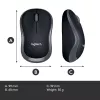 Logitech M185 Swift bezvadu pele, pelēka