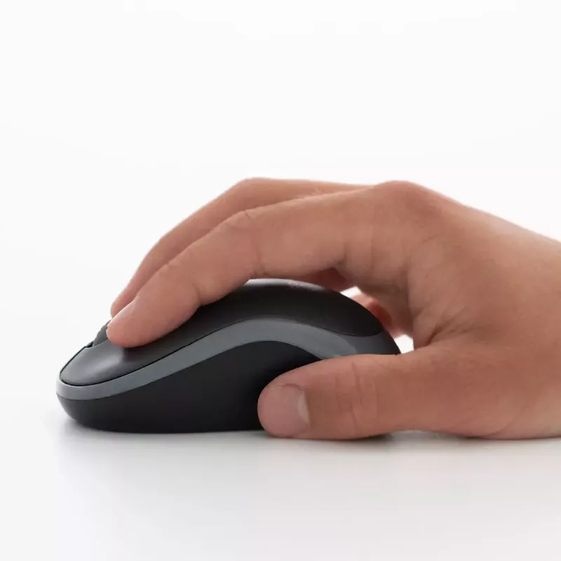 Logitech M185 Swift bezvadu pele, pelēka