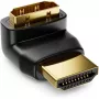 Techly HDMI adapteris M / F leņķveida L IADAP HDMI-L, HDMI, HDMI, melns