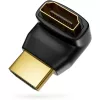 Techly HDMI adapteris M / F leņķveida L IADAP HDMI-L, HDMI, HDMI, melns