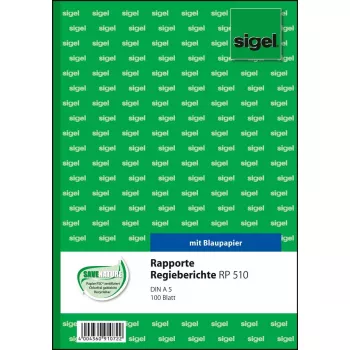 Uzņēmējdarbības veidlapa Sigel RP510 zaļa A5 100 loksnes
