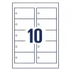 Nelīmējoša printera etiķete Avery T1001-10 Balta 9x5 cm 100 gab.