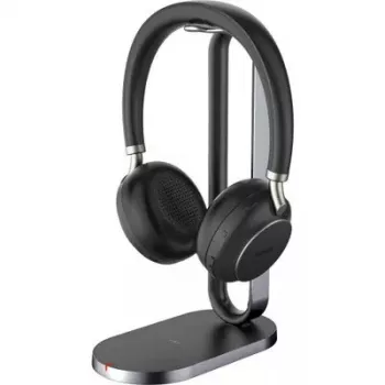 Yealink BH76 austiņas Bezvadu Galvas lente Zvani/Mūzika USB A tipa Bluetooth Uzlādes statīvs Melns