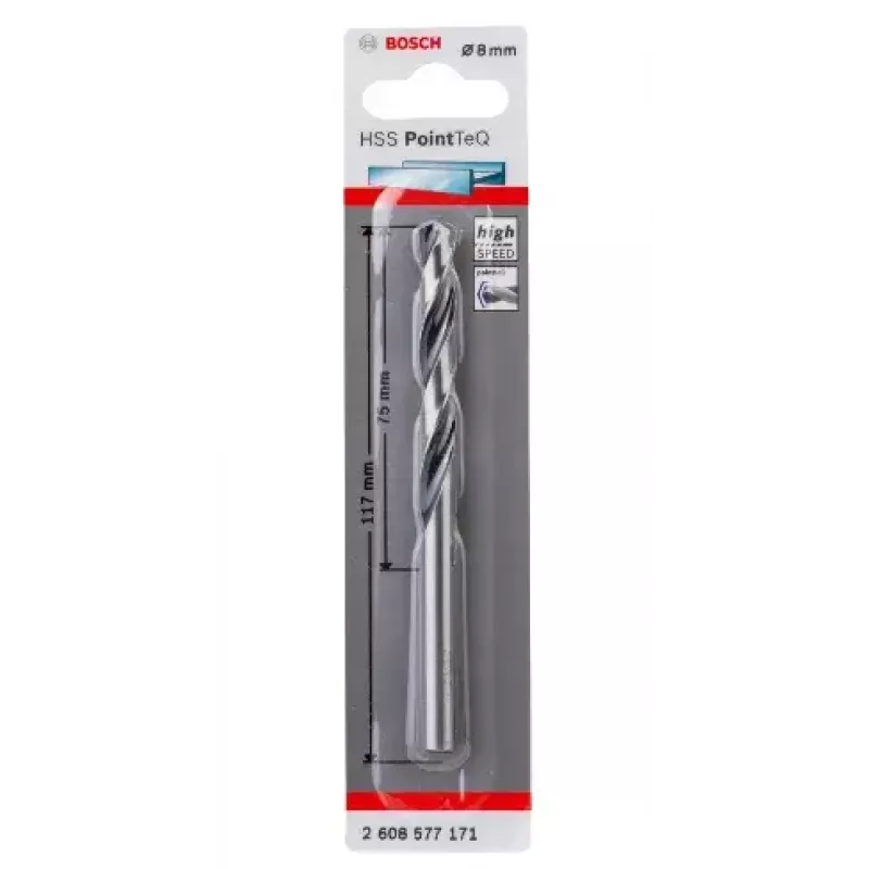 Vītveida urbis Bosch HSS PointTeQ 8 mm
