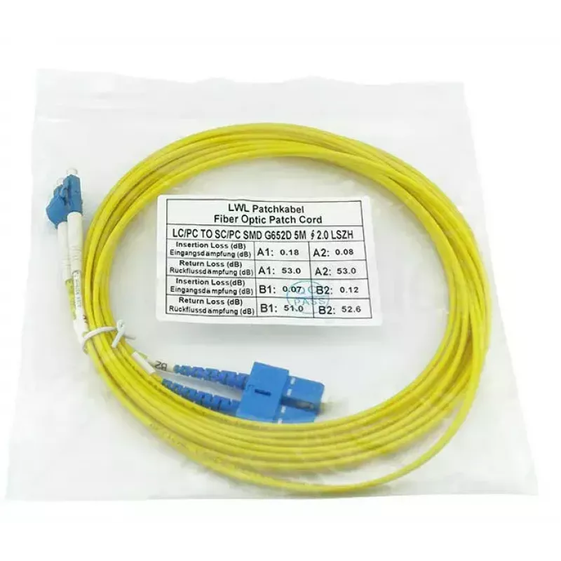 BlueOptics CAB-SMF-LC-SC-1 InfiniBand optiskās šķiedras kabelis 1 m LC/UPC SC/UPC