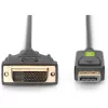 Techly Monitor Displayport–DVI kabelis 3 m ICOC DSP-C-030, 3 m, DVI-D, DisplayPort, vīrišķais, vīrišķais, 1920 x 1080 (HD 1080)