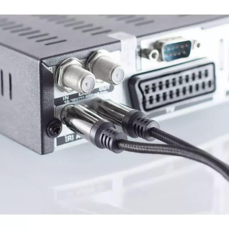 Audio kabelis ShiverPeaks BS20-41155 1.5m 2xRCA Melns