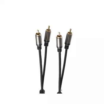 Audio kabelis ShiverPeaks BS20-41155 1.5m 2xRCA Melns