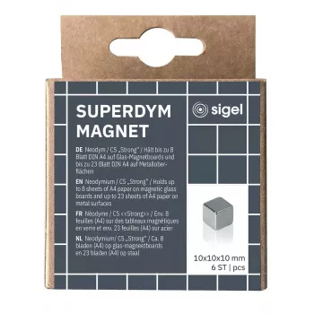Sigel BA192 amatniecības magnēts Kubs Neodīma Sudraba 10mm