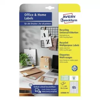 Pašlīmējošā etiķete Taisnstūrveida AVERY LR3666-10