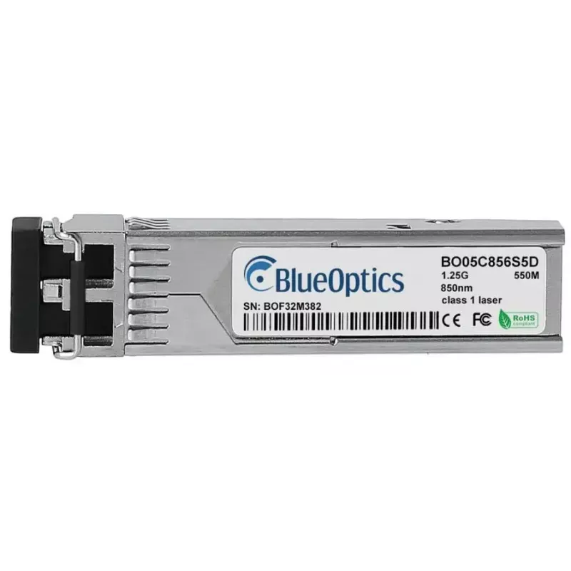 Optiskās šķiedras SFP raiduztvērējs BlueOptics J4858D-BO, 1250 Mbit/s, 850 nm, sudraba krāsā