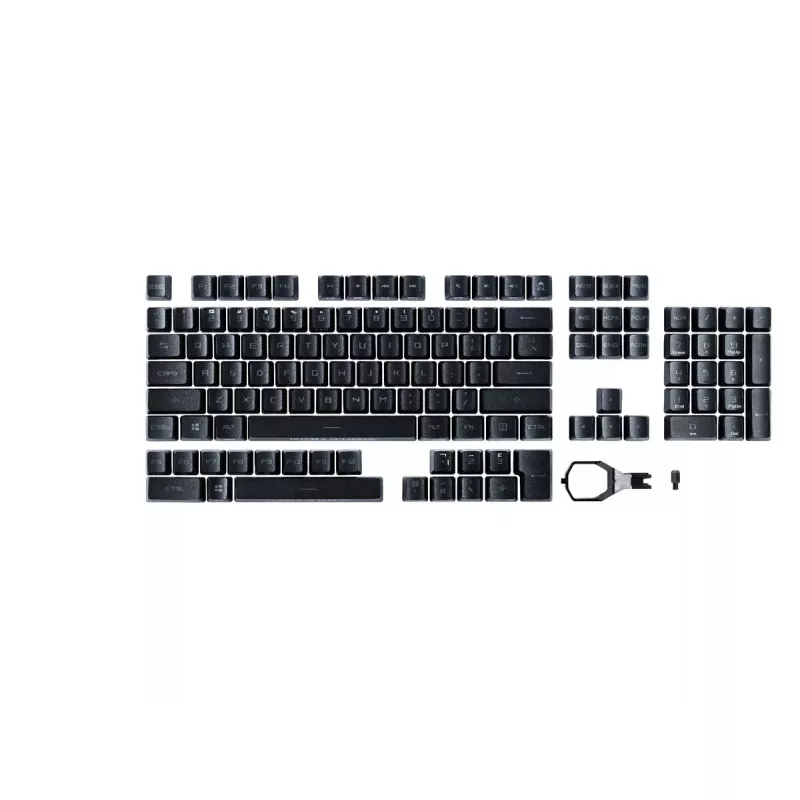 tastatūra cap ASUS ROG RX PBT Keycap Set Melns 250g
