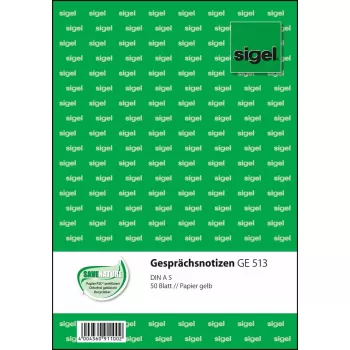 Biznesa veidlapa Sigel GE513 A5 zaļa 50 lapas