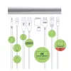 Techly ICA-NTB-DOCK91 Vadu USB 3.2 Gen 1 (3.1 Gen 1) Type-C Sudraba krāsa